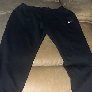 Nike Black Joggers with White Swoosh
